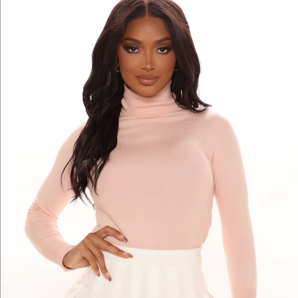 Pink turtle neck top
